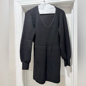 Cupshe Black Knit Sweater Dress